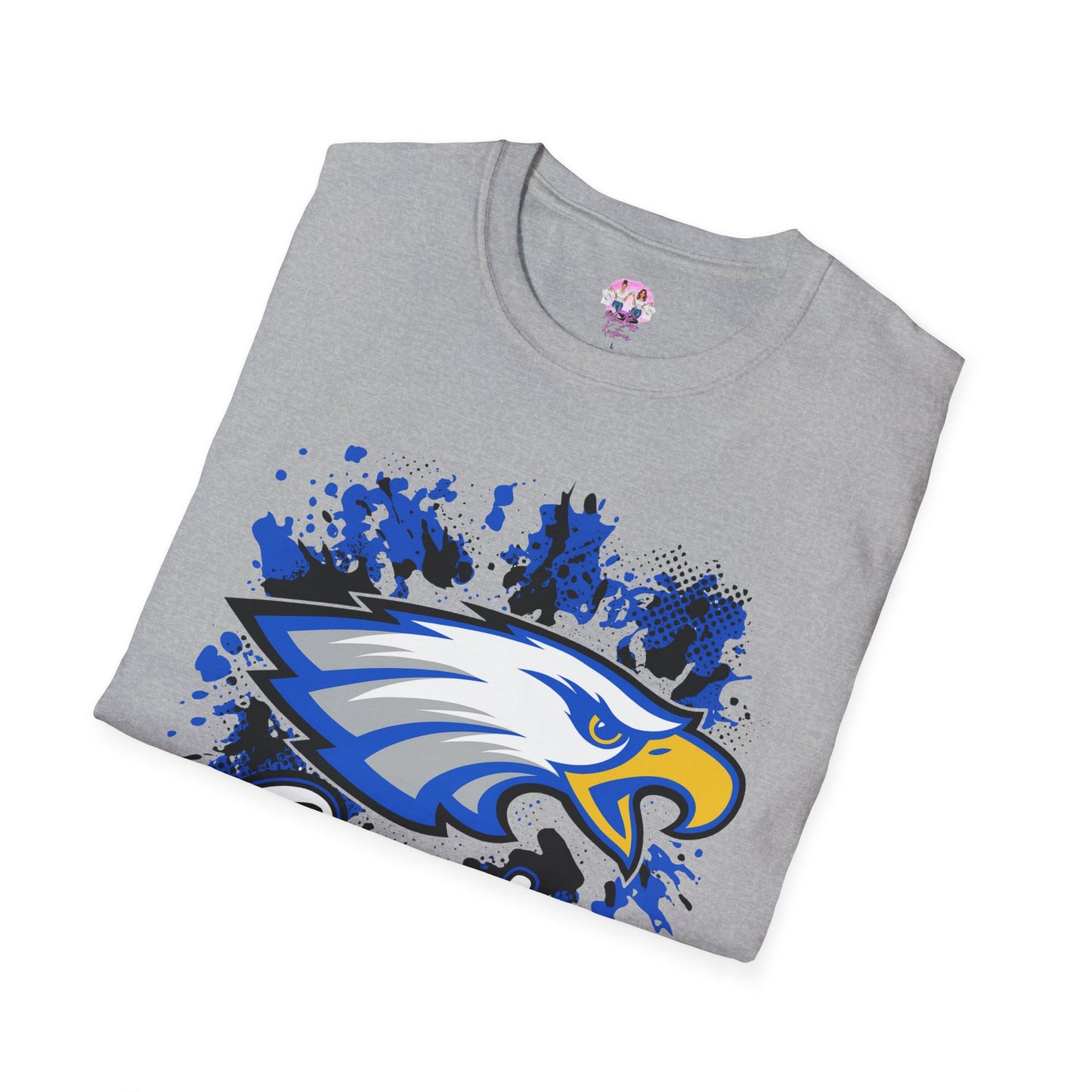 Eagle Graphic T-Shirt for Team Spirit, School Events, Game Day Outfit, Unisex Softstyle Tee