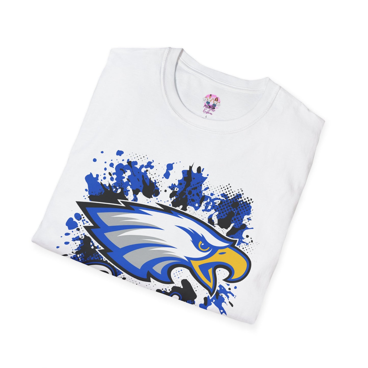 Eagle Graphic T-Shirt for Team Spirit, School Events, Game Day Outfit, Unisex Softstyle Tee