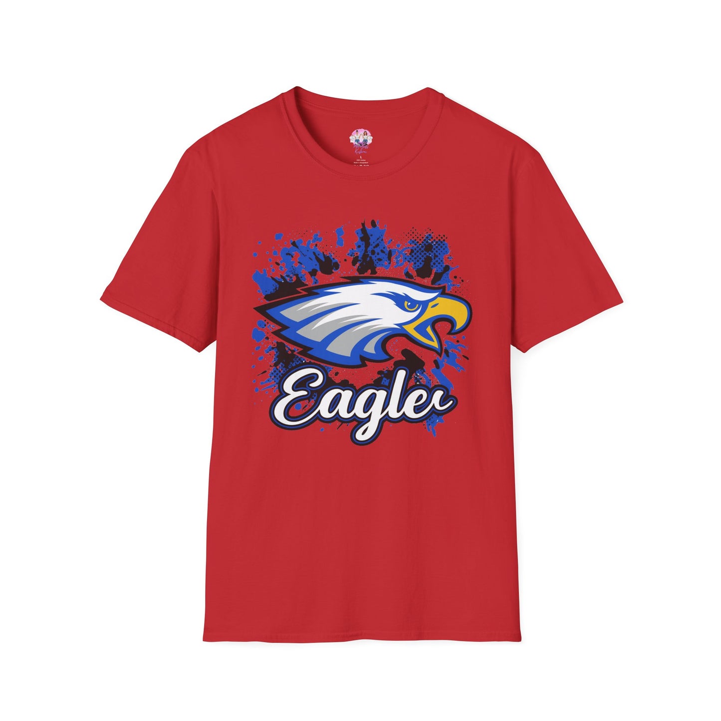 Eagle Graphic T-Shirt for Team Spirit, School Events, Game Day Outfit, Unisex Softstyle Tee