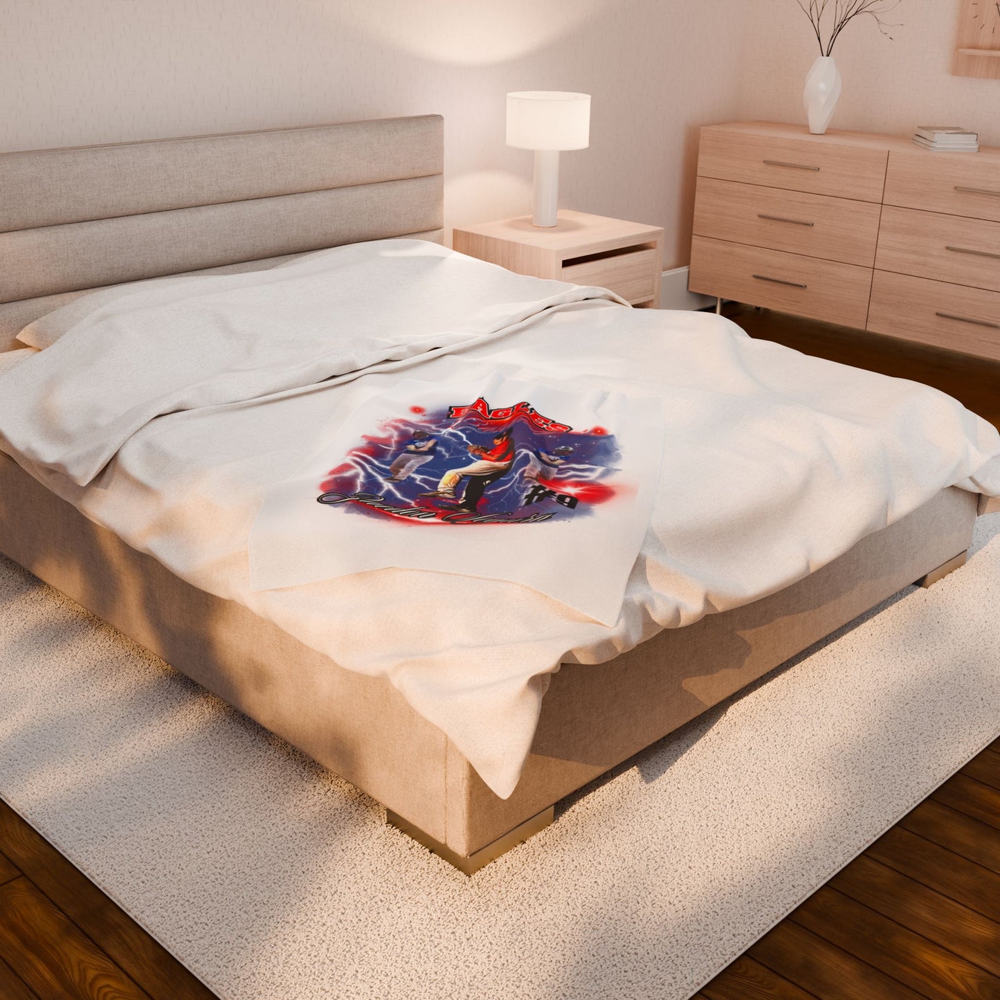 Personalized Eagle Baseball Plush Blanket, Soft Throw for Sports Fans, Great Gift for Players, Cozy Comforter, Kid’s Room Decor