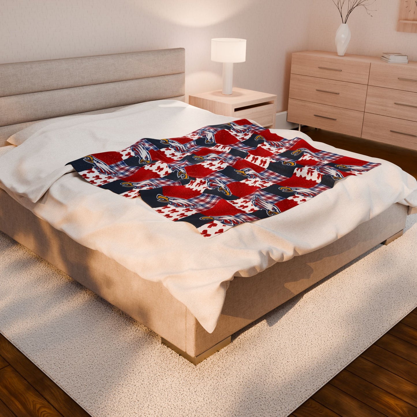 Cozy Team Spirit Plush Blanket, Soft Fleece Blanket for Game Days, Sports Fan Gift, Customized Throw for Cozy Nights, Perfect for Tailgating