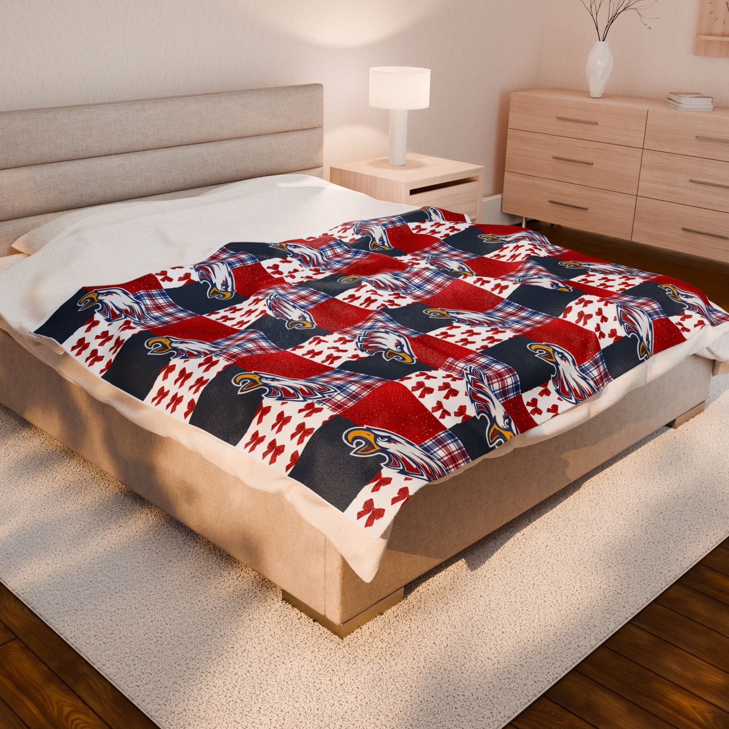 Cozy Team Spirit Plush Blanket, Soft Fleece Blanket for Game Days, Sports Fan Gift, Customized Throw for Cozy Nights, Perfect for Tailgating